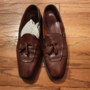Johnston And Murphy Sz 12 Brown Mens Slip On Dress Shoes